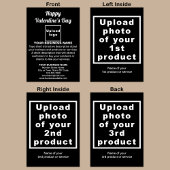 Zakelijke Valentijn Zwart Gevouwen Vakantie Kaart