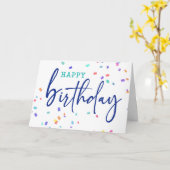 Zakelijke verjaardag van ons allemaal kleurrijke C Kaart (Gele Bloem)