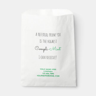 Zakelijke verwijzing Mint Snoep Compliment Bedankzakje
