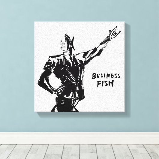Zakelijke visinkt schilderij (versie ZEN) Canvas Afdruk (Insitu (Houten vloer))