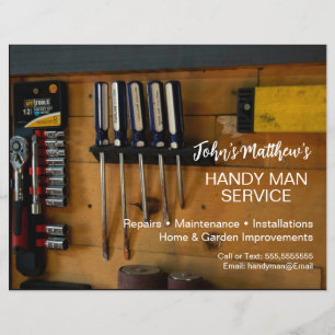 Zakelijke Visitekaartjes Template voor Handyman Flyer