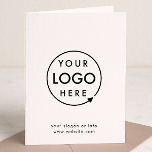 Zakelijke Vouwkaart   Logo Zwart 5x7 Groetkaart Kaart