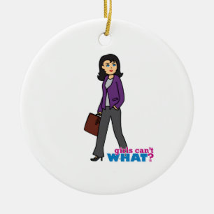 Zakelijke vrouw - Middelgroot Keramisch Ornament