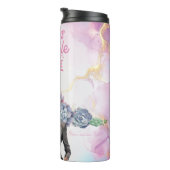 Zakelijke vrouw prestatie thermosbeker (Geroteerd rechts)