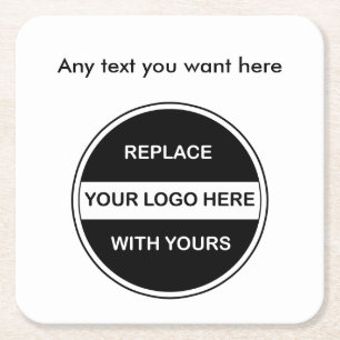 Zakelijke wasdrogemachines vierkante kartonnen onderzetter