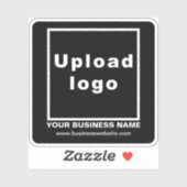 Zakelijke website op Black Square Vinyl Sticker (Vel)