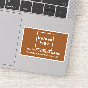 Zakelijke website op Brown Rectangle Vinyl Sticker