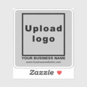 Zakelijke website op Grey Square Vinyl Sticker (Vel)