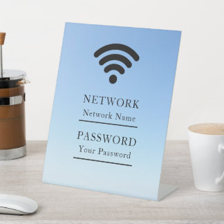 Zakelijke Wifi Modern Netwerk Reclamebord Met Voetstuk