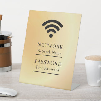 Zakelijke Wifi Modern Netwerk Reclamebord Met Voetstuk