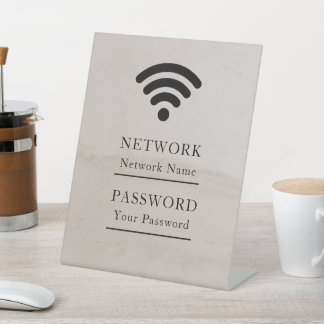 Zakelijke Wifi Moderne Netwerk Reclamebord Met Voetstuk