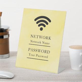 Zakelijke Wifi Moderne Netwerk Reclamebord Met Voetstuk