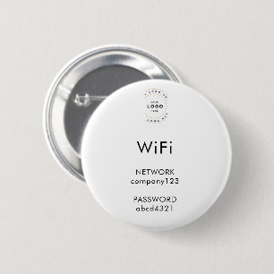 Zakelijke Wifi Moderne Netwerk Voetstuk Sing Ronde Button 5,7 Cm
