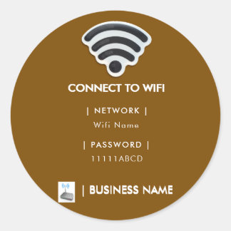 Zakelijke Wifi Moderne Netwerkvoetstuk Ronde Sticker