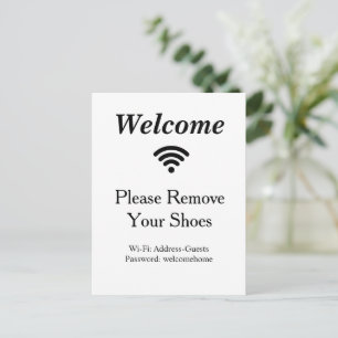 Zakelijke Wifi Morden Netwerk Sokkel Bord Briefkaart