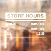 Zakelijke winkel openingstijden raamsticker (Vel 2)