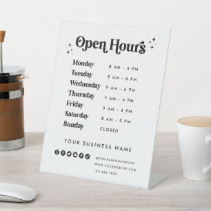 Zakelijke winkel Openingstijden  Winkelbord Reclamebord Met Voetstuk