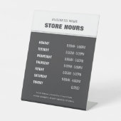 Zakelijke winkeluren Professioneel, modern  Reclamebord Met Voetstuk (Voorkant)