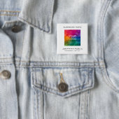 Zakelijke zakelijke Logo Sjabloon Vierkante Button 5,1 Cm (In situ)