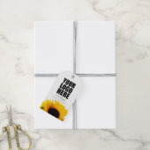 Zakelijke Zonnebloem Bloemen Cadeaulabel (Met Touw)