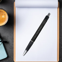 Zakelijke zwarte witte logo-naamtelefoon pen