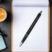 Zakelijke zwarte witte logo-naamtelefoon pen