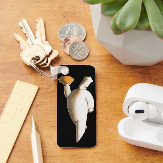  zaken, Art Deco Restaurant Chef Sleutelhanger (Bureau)