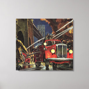 zaken, brandweerlieden brandweerlieden canvas afdruk