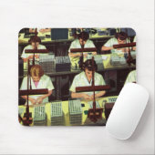 Zaken, de arbeiders van de Lijn van de Assemblage Muismat (Met muis)