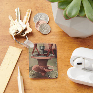 zaken, de energie van de reuzenturbine sleutelhanger