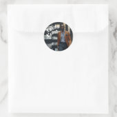 Zaken doen ronde sticker (Tas)