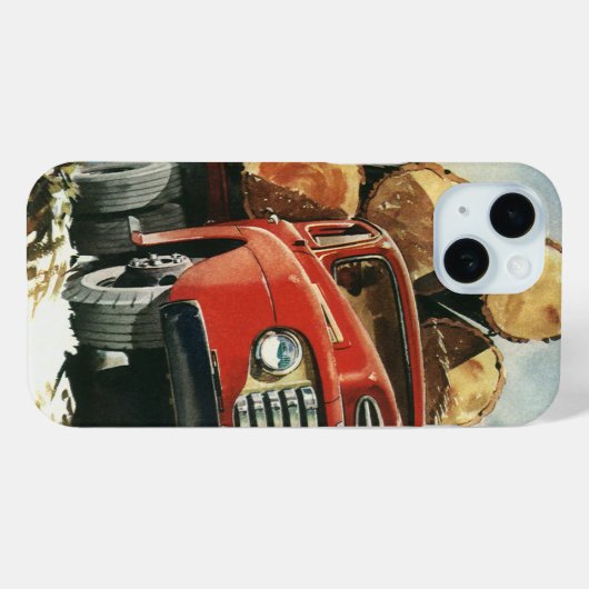  zaken, Logging Vracht met Lumberjacks Case-Mate iPhone Case (Achterkant (horizontaal))