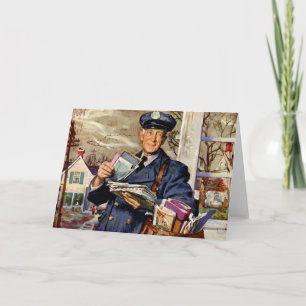zaken, Mailman die brieven van de Post levert Kaart