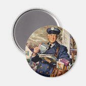  zaken, Mailman die brieven van de Post levert Magneet (Voorkant / Achterkant)