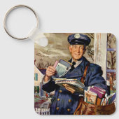  zaken, Mailman die brieven van de Post levert Sleutelhanger (Voorkant)