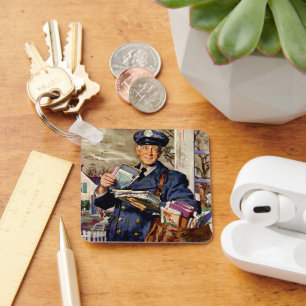  zaken, Mailman die brieven van de Post levert Sleutelhanger