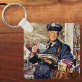  zaken, Mailman die brieven van de Post levert Sleutelhanger (Voorkant)