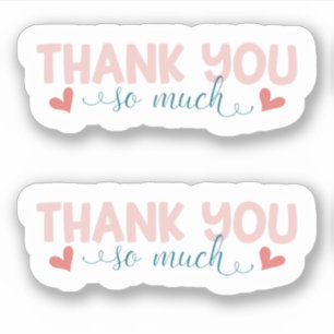 Zaken Stickers Bedankt Cute Modern