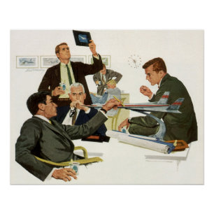 zaken, Vergadering met de managers van het luchtv Perfect Poster