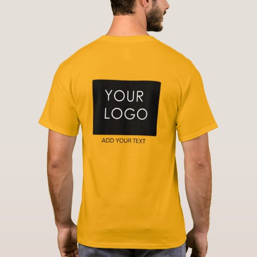 Zaken voegen Logo Moderne Sinaasappel toe T-shirt (Achterkant)