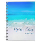Zaken Zomer Oceaan Blauw Aan Zee Notitieboek (Voorkant)
