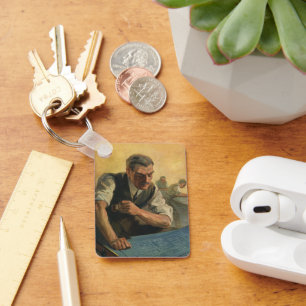 zakenarchitect en bouwblauwdrukken sleutelhanger