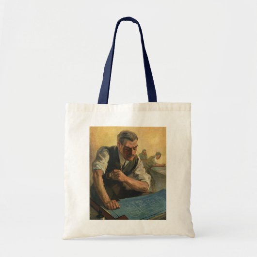 zakenarchitect en bouwblauwdrukken tote bag (Voorkant)