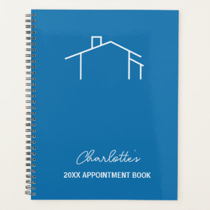 Zakenblauw huis Logo Benoeming Boek Planner