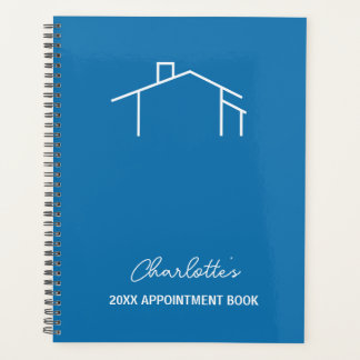 Zakenblauw huis Logo Benoeming Boek Planner