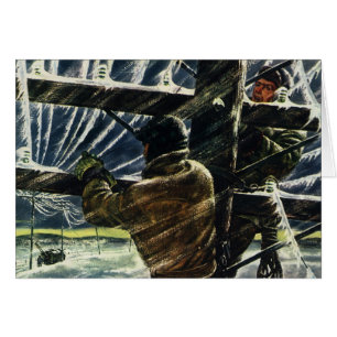  zakenelektricien die in het Storm van de sneeuw w