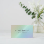 Zakenkaart met regenboogglans visitekaartje (Staand voorkant)