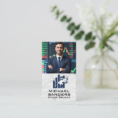Zakenman | Aandelen Financiën Visitekaartje (Staand voorkant)