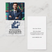 Zakenman | Aandelen Financiën Visitekaartje (Voorkant / Achterkant)