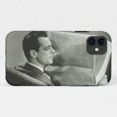 Zakenman die de krant leest Case-Mate iPhone case (Achterkant (horizontaal))